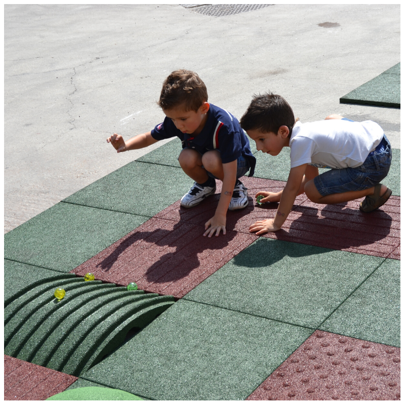 Kit parcours de billes enfants avec dalles amortissantes en caoutchouc