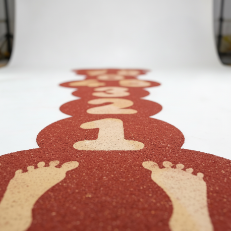 Chiffres et marelle - Forme EPDM à incruster