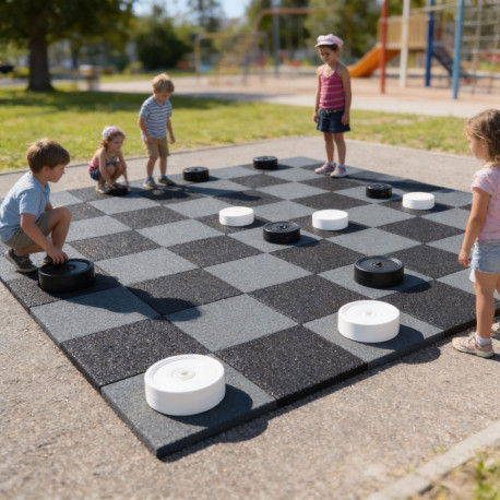 Kit jeu de dames géant - Hexdalle®