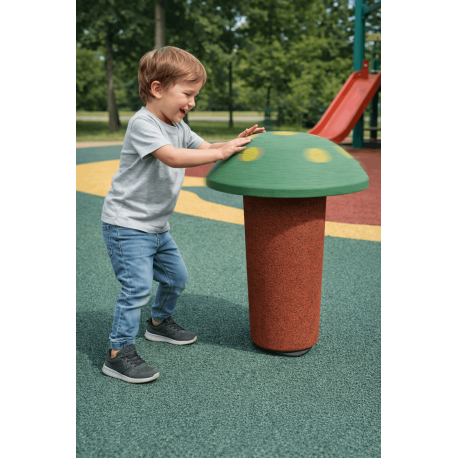 Champignon rotatif en caoutchouc - Hexdalle®